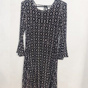 Black Bell Sleeve Dress